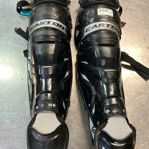 Used Easton GAMETIME SHIN GUARD Catchers Leg Guards Black Adult 11868-S000054595