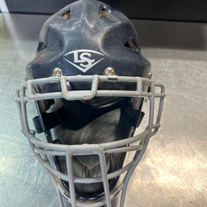 Used Louisville Slugger HELMET Catchers Helmet w/Mask Navy Blue SM 11868-S000053136