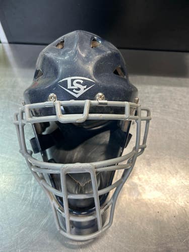 Used Louisville Slugger HELMET Catchers Helmet w/Mask Navy Blue SM 11868-S000053136