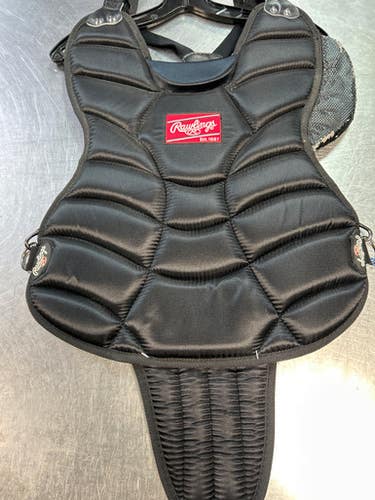 Used Rawlings CHEST PROTECTOR Catchers Chest Protector Black Intermed 11868-S000049589