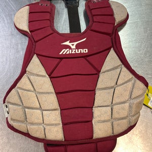 Used Mizuno SAMURAI Catchers Chest Protector Maroon Intermed 11868-S000052282