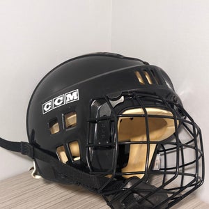CCM HT1 Hockey Helmet w/ Jr Cage, Black, Small