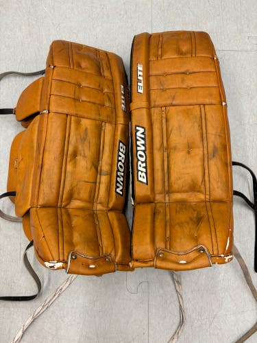 35" + 1" Senior Brown Elite Goalie Leg Pads
