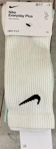 Nike Everyday Plus Cotton Cushioned Medium Crew Socks DriFit Moisture Wicking