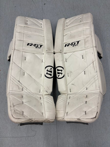 White 31" + 1" Intermediate Warrior Ritual GT Goalie Leg Pads