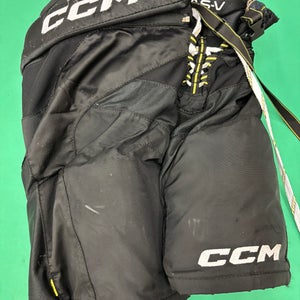 Black Junior Large CCM Tacks AS-V Hockey Pants