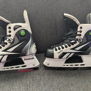 Reebok White 11K Pump Hockey Skates Size 6