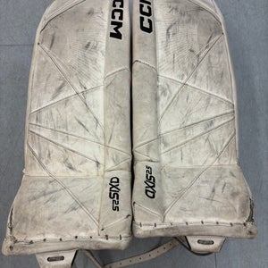 White 26" Junior CCM Axis 2.5 Goalie Leg Pads
