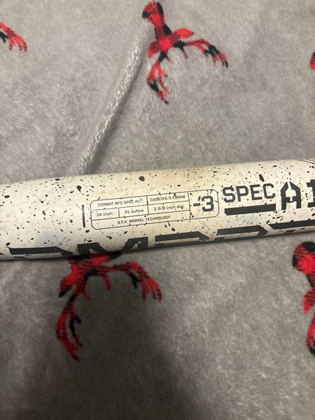 2025 Combat Cookies and Cream MFG Spec A1 Alloy BBCOR Certified Bat (-3) 31 oz 34" (Used)