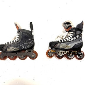 Used Mission INHALER AC5 3 E Roller Hockey Skates Black Junior 03 11860-C000292936