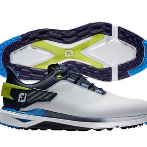 NEW FootJoy 2024 Pro/SLX Mens Golf Shoes 56914 White/Navy Size 10.5 Wide (EE)