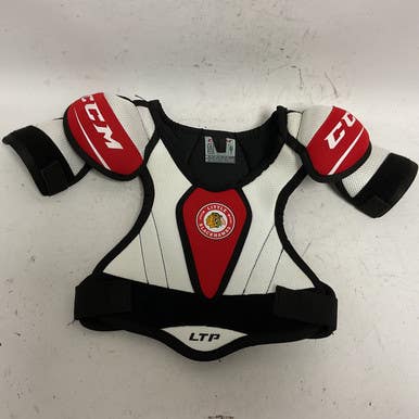 Used CCM LTP LITTLE BLACKHAWKS Youth Shoulder Pads LG 11855-S000186732