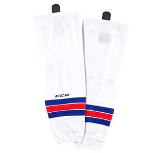 New York Rangers Away CCM Quicklite 8000 Hockey Socks - Intermediate
