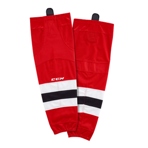 Brand New - New Jersey Devils Home CCM Quicklite 8000 Hockey Socks - Intermediate