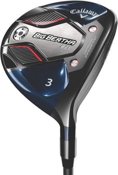 NEW MEN'S LEFT HAND CALLAWAY BIG BERTHA B21 15* 3 WOOD RCH 65 REGULAR FLEX + HEAD COVER