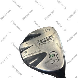 Used MG Golf BLACK STEEL Mens Fairway Wood RH 3 Wood 11850-S000020642