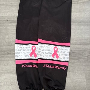 Black Breast Cancer Large Senior  Socks (Used)