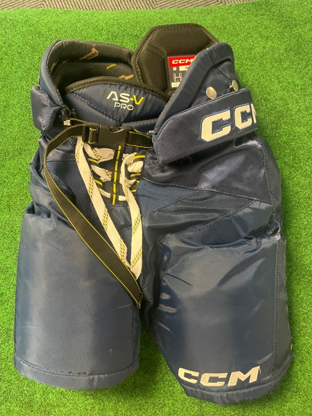 Navy Blue CCM Tacks AS-V Pro Hockey Pants (Used) | Senior Small