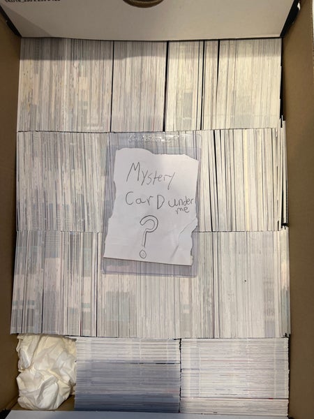 LOT OF HOCKEY CARDS WITH EXOTIC MYSTERY CARD.