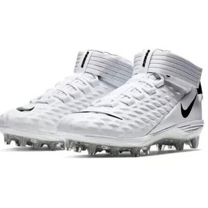 new men's 10.5 Nike Force Savage Pro 2 White Black Football Cleats AH4000-100
