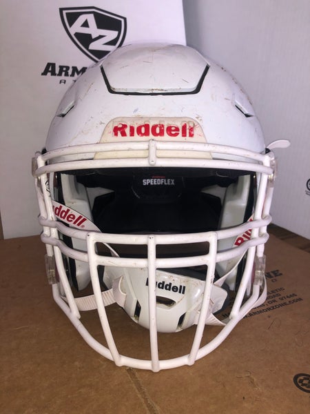 USED RIDDELL FLEX ADULT HELMET - LARGE - METALLIC WHITE