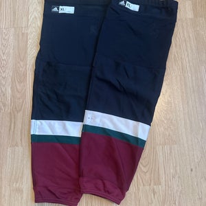 Pro Stock Arizona Coyotes Adidas Kachina Home Socks BLACK USED