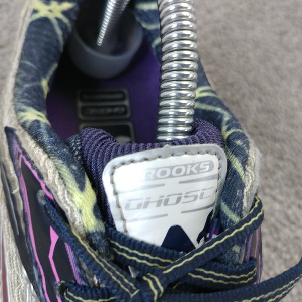 Brooks Ghost 7 Womens Size 10 Running Shoes White Purple Sneakers Low Top