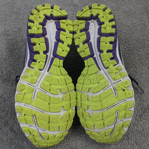 Brooks Ghost 7 Womens Size 10 Running Shoes White Purple Sneakers Low Top