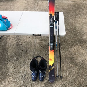Men's 181 cm Fischer Addict Skis With Bindings and Boots (Used)