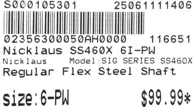 Nicklaus (Used) Right Handed Men's Regular Flex Steel Shaft Iron Set
