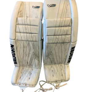 Used Vaughn VELOCITY V9 34+2 Goalie Leg Pads Senior White 34" 11823-S000032340
