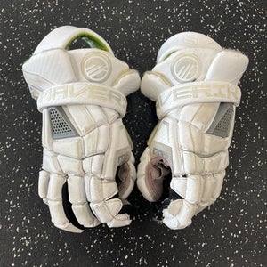 Used Maverik M5 Lacrosse Gloves Junior White 10" 11849-S000028934