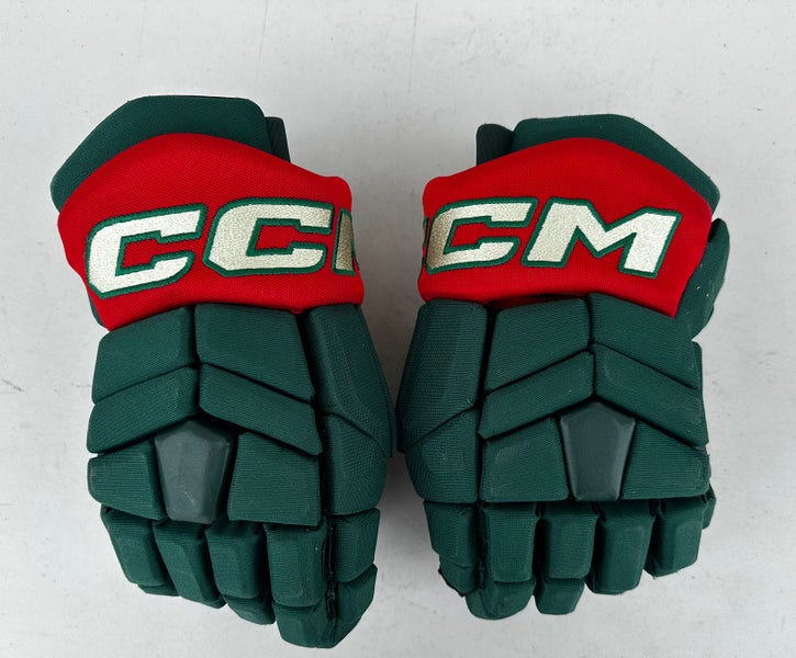 CCM HGTK Tacks Pro Stock Hockey Gloves 13” Green 44378