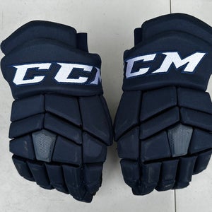 CCM HGTK Tacks Pro Stock Hockey Gloves 13” Navy Blue Panthers 13067