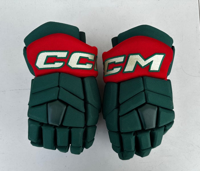 CCM HGTK Tacks Pro Stock Hockey Gloves 13” Green 12146