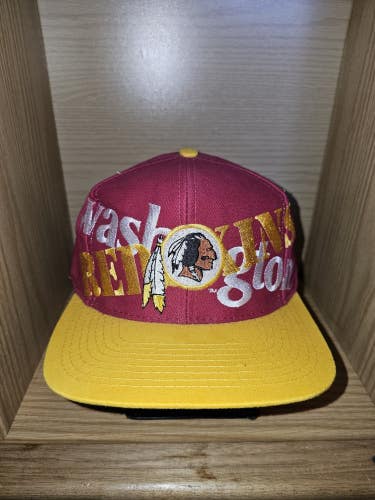 NEW Vintage Washington Redskins 1990s NFL Sports Spellout Sports Hat Snapback