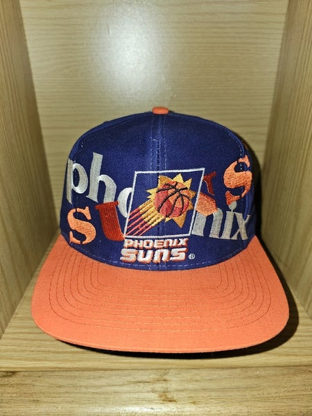 NEW Vintage Rare Phoenix Suns NBA Sports Spellout Logo 7 Hat Cap Vtg Snapback