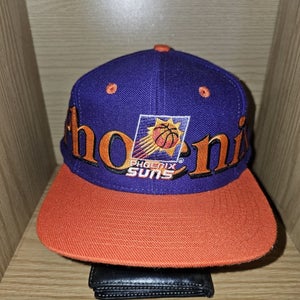 NEW Vintage Rare Phoenix Suns NBA Sports Wool Blend Logo 7 Spellout Hat Snapback