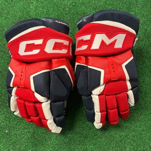 Navy & Red CCM AS-V Pro Gloves | 12" (Used)