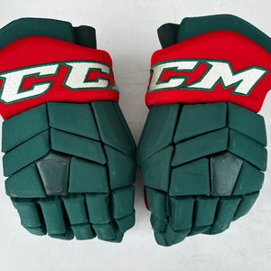CCM HGTK Tacks Pro Stock 14” Hockey Gloves Wild Green 99822