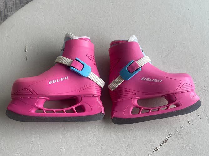 Bauer Lil Champ Hockey Skates Girls Pink Size 8/9 (Used)