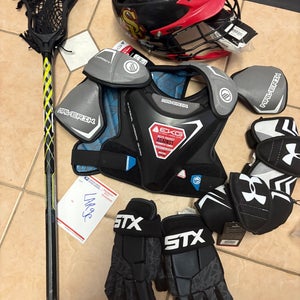 Lacrosse equipment full set up. Large . Meets NOCSAE standard