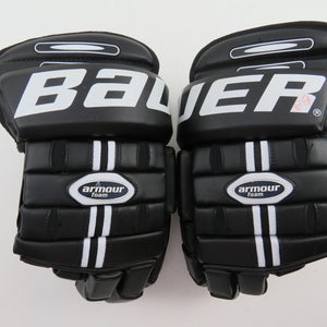 Vintage Black Leather Bauer Supreme 2000 Ice Hockey Player Gloves Senior 15"
