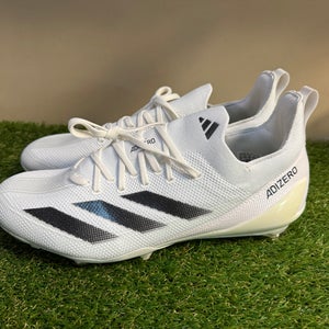 Adidas SM Adizero Electric + Football Cleats White Black IH7451 Men's 11 NEW