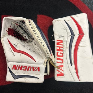 NHL Team USA Vaughn Velocity V7 XF Carbon Pro Stock Hockey Goalie glove blocker