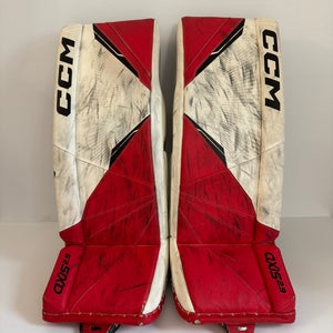 Used Junior 30" + 1" CCM Axis 2.9 Goalie Leg Pads Red/White/Black