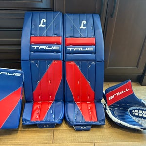 Brand New 34+1.5 True Hzrdus PX4 L95 Pro Goalie Pads & Gloves Set