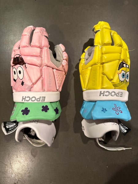 Custom Epoch SpongeBob Lacrosse Gloves (sz 13 LG)