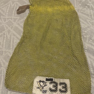 Pittsburgh Penguins NHL Pro Stock Laundry Bag Gold #33 Used