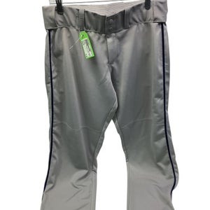 Used Alleson ATHLETIC NAVY PIPING BB/SB Pant Boys Grey And Navy Blue XL 11347-S000249807